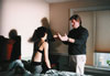 Nicholas White directs Nurit Monacelli and tries not to notice that she doesn't have a shirt on.
